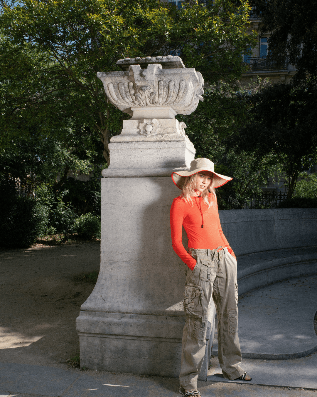 Maillot Marina - Orange - JAYNE - Anti - UV - certifié UPF 50+ - fabriqué en France